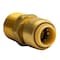 Quickfitting 3/8in Push-to-Connect x 1/2in MNPT Brass Male Straight Reducing Adapter Fitting LF840MR - alternate 1